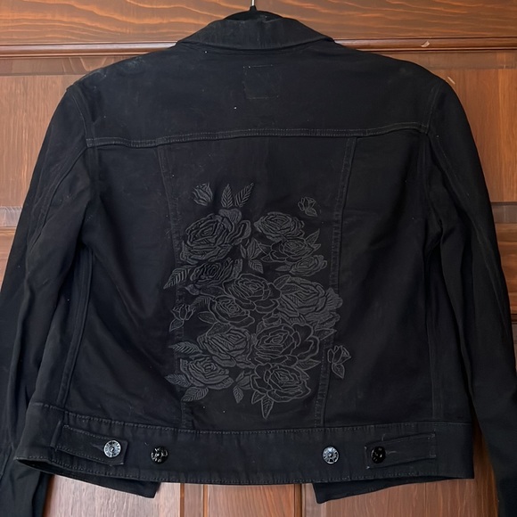 Black LuLaRoe Harvey Embroidered Jacket - Picture 5 of 6
